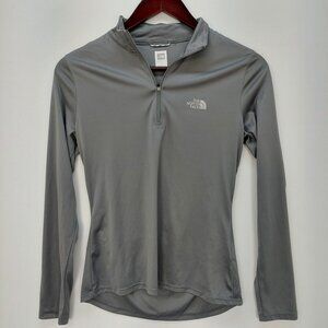 The North Face Women's VaporWick Gray Quarter-Zip Pullover‎ - Size Small